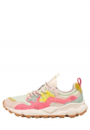 Flower Mountain Yamano 3 Sneakers Dames Roze Turquoise | FYH3248HS