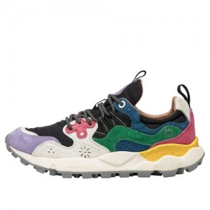 Flower Mountain Yamano 3 Sneakers Dames Paars Zwart Wit | ISQ116JY