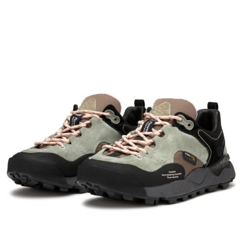 Flower Mountain Back Country Hkdelic Sneakers Heren Zwart Groen | TMN3194RK