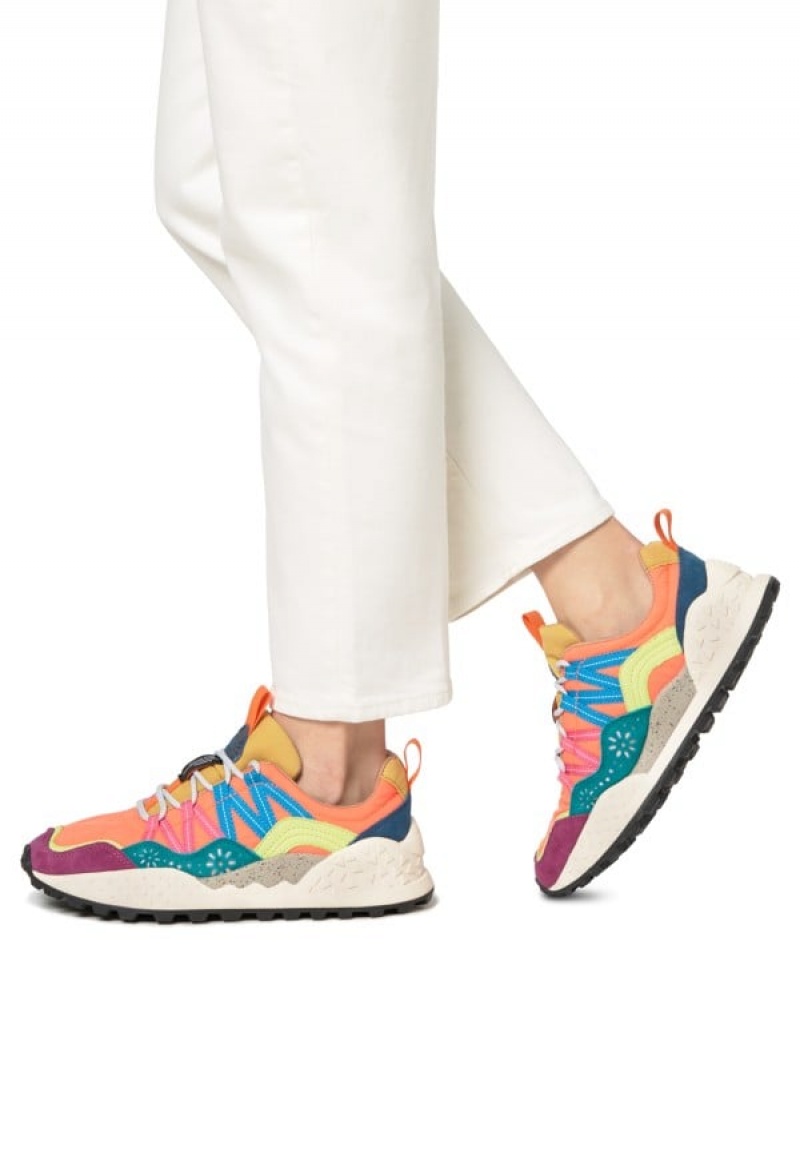 Flower Mountain Washi Sneakers Dames Oranje Paars | YBJ7476XO