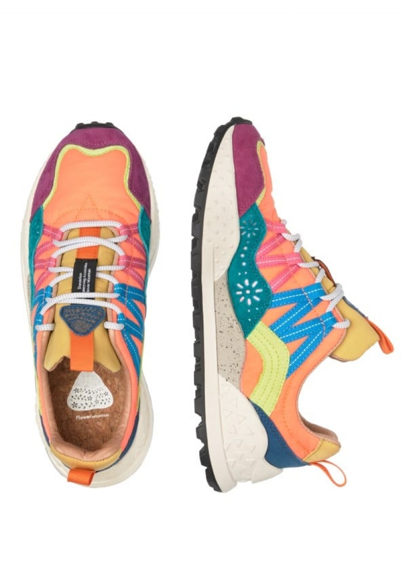 Flower Mountain Washi Sneakers Dames Oranje Paars | YBJ7476XO