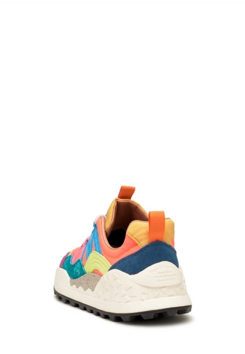 Flower Mountain Washi Sneakers Dames Oranje Paars | YBJ7476XO