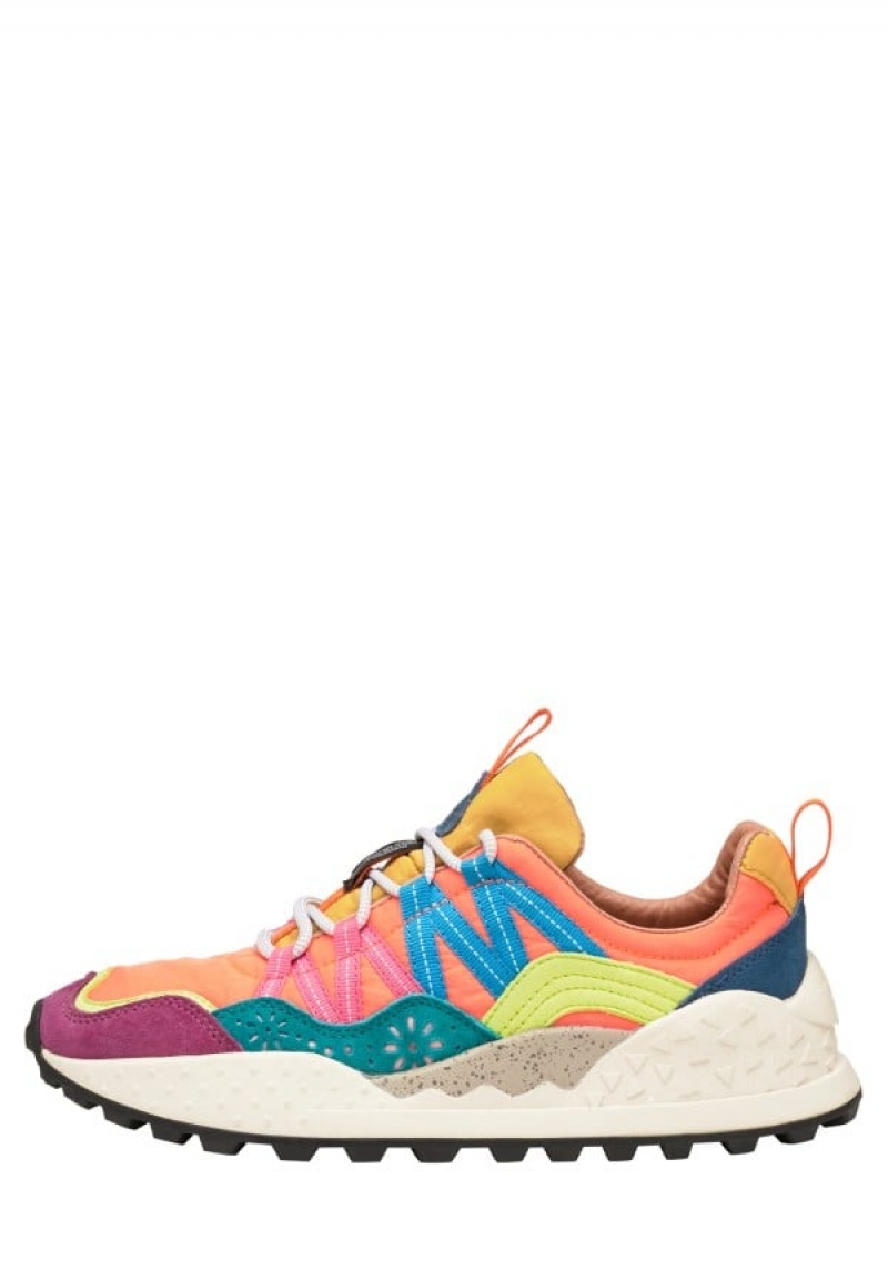 Flower Mountain Washi Sneakers Dames Oranje Paars | YBJ7476XO